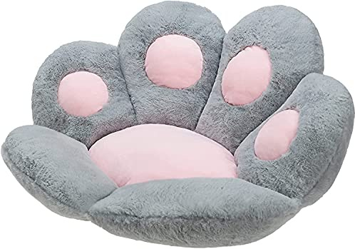 LANBAI Cuscino, cuscino per zampe di gatto, cuscino per sedia divano pigro, decorazione esterna pavimento caldo, morbido per la pelle (60 x 60 cm, grigio)