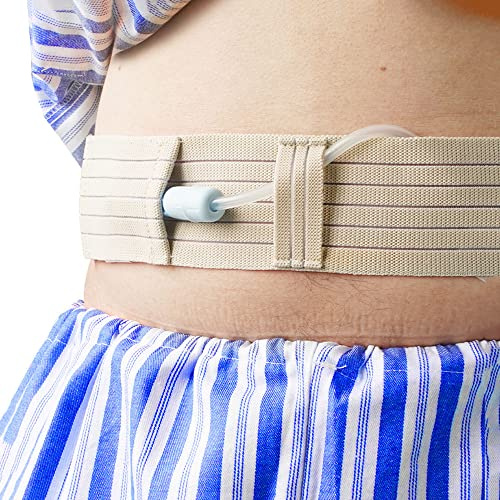 MHKGIOA Peritoneal dialysbälte – G rörhållare – PD-bälte för män och kvinnor – matningsrörstillbehör för fixering av PEG-rör, G-rör, jejunostomi och bukmatningsrör, S
