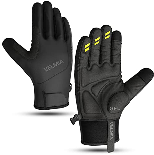 VELMIA Fahrrad Handschuhe Winter I wasserdichte Winterhandschuhe für Herren & Damen warme Outdoor Sporthandschuhe zum Laufen