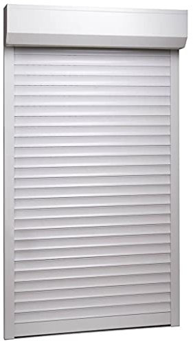 BLASE Avvolgibile Tapparelle,Tapparella Avvolgibile,Tapparella a Doppio,Design a Strisce Trasparenti,Personalizzala con la Taglia Giusta e Le tue Misure corrette,in Alluminio, Bianco 110 x 220 cm