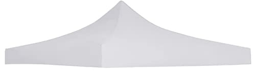 Homgoday Techo de Carpa para Celebraciones Techo de Repuesto para Carpa Tela Oxford con Techo Puntiagudo Impermeable y Anti-UV Toldo de Repuesto Cubierta Blanco 3x3 m