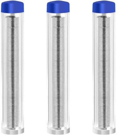 Sarini Paquet de 3 Tubes de Fil à souder Portables,Noyau de colophane sans Plomb,connecteurs de Fil à souder étanches,Noyau de colophane en étain,Outil de soudage de Fer à Flux pour Le soudage