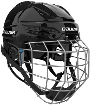 Bauer Re-Akt 55 Eishockey Helm Combo Senior (Schwarz, Mittelgroß)