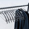 Cocomaya 42CM Schwarz Keine Schulter Bumps No Mark Anti-Rutsch Gummi beschichtete Kontur Metall Mantel Kleiderbügel, Pullover Kleiderbügel, T-Shirt Kleiderbügel mit Hosenbügel 20 Stück