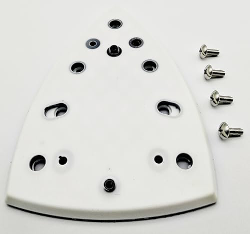 Kraftfeld Sanding Shoe 100 x 150 mm Triangle for Festool DS, DTS, DTSC 400 Q, EQ, E Sanding Plate, Replacement Plate, Velcro Plate