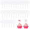 30 Pack 2 Inch Circle Acrylic Cupcake Toppers Blank Cupcake Toppers Sticks for DIY Clear Mini DIY Cake Topper for Birthday Festival Party Wedding Party Cake Decoration