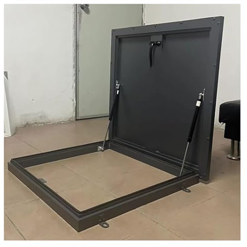 Couverture carrée de fenêtre de toit extérieure 50-100 cm, couverture de fontaine avec bandes d'étanchéité en caoutchouc, poignée rotative à 90°, 2 barres de support, couvertures de sortie de cave,