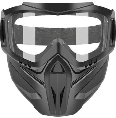 Goggles Face Cover - Riding Goggles, Full Face Visor | Motorcycle Riding Goggles with Face Cover, Bike Sun Shades with Face Cover, Dirt Bikes, impa Resistant Visor Mask with Improved Breathability