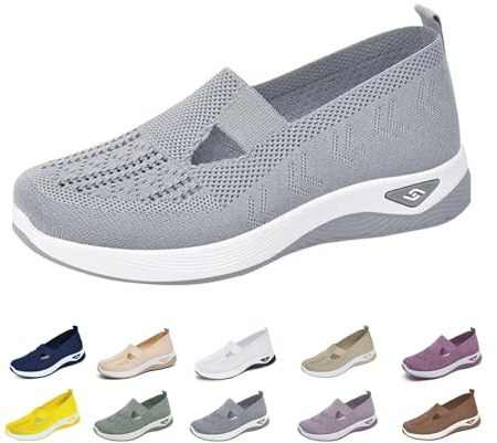 Zapatillas de verano para diabéticos, zapatillas de verano, zapatillas de verano, ligeras, transpirables, informales, cómodas, cómodas, de malla, zapatos de deporte, pies anchos, ortopédicas, para