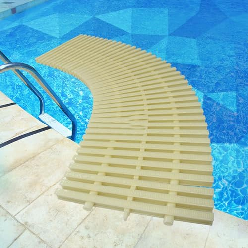 Cubierta de rejilla de drenaje antideslizante para piscina y pasarela, empalmable para una fácil instalación en piscinas, balcones y duchas sobre el suelo