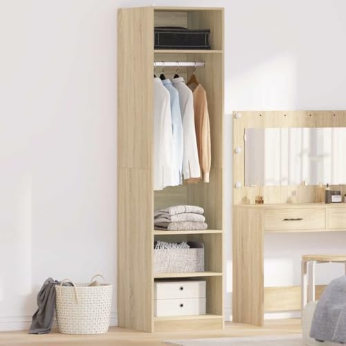 Frdhee Armarios para salón, armario de roble 50 x 50 x 200 cm, material de madera, armario de despensa para oficina, salón o dormitorio