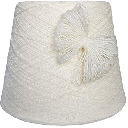 Strickwolle 1 kg 1000g Schurwolle Schafwolle dicke Wolle zum Stricken günstig kaufen Handstrick Häkelwolle Häkeln Garn Nadel 3 3,5 4 - Creme Elfenbein