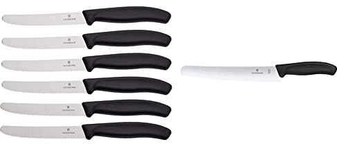 Victorinox, Swiss Classic, Profi Konditorsäge, Extra Scharfe Klinge & Swiss Classic Tomatenmesser, Brotzeitmesser, 6-teilig