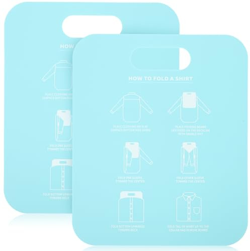 Cabilock Folding Shirt Board 12X10 Inch Clothes Organizer and Garment Folder for T-Shirts and Shirts Portable Laundry Folding Tool for Home and Travel Space-Saving Clothing Aid