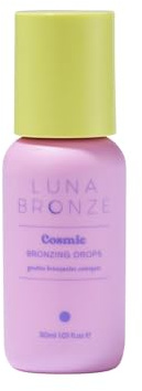 Luna Bronze Cosmic Bronzing Drops | Liquid Bronzer and Illuminator for Face and Body | Hydrating, Washable, Non-Greasy with Hyaluronic Acid and Shea Butter | Vegan, Cruelty Free (30ml/1.01 fl. oz)