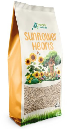 Premium Wild Bird Food 5L Refill, (5L Bag, Sunflower Hearts)