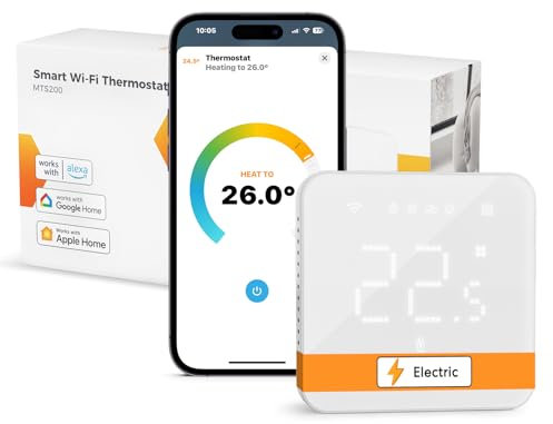 Refoss Smart Thermostat Elektrische Fußbodenheizung, WLAN Raumthermostat mit HomeKit, Alexa und Google, Digitaler Thermostat Heizung für Badezimmer und Wohnzimmer, Präzise Temperaturregelung