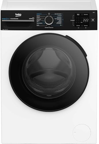 Beko BM3WFU3741R Waschvollautomat, Waschmaschine, 7 kg, EnergySpin, Schleuderwahl 1400 U/min, SteamCure Dampffunktion, allergikergeeignet, AquaWave Schontrommel, Weiß