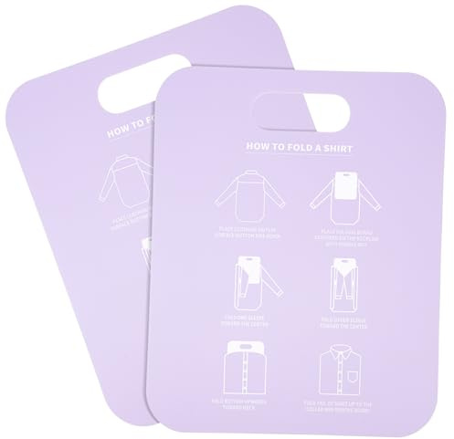 HOMOCONO 2 Stück Hemdfaltbrett Aus Pp Karton Zusammenklappbar Platzsparend Für T-shirts Und Hemden Praktische Hemdenfalthilfe Für Zuhause Und Reisen