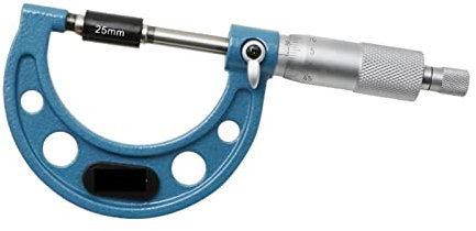 KONGMM Micrometro, Micrometro metrico 0,01 mm Blu Micrometro Esterno da 0,01 mm Strumenti di misurazione Calibro(25-50mm)