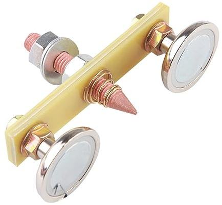 Operitacx 1pezzi Morsetto Per Saldatura Con Calamita Forte Strumento Professionale Per Riparazioni Lattoneria Clip Magnetica Doppia Punta Con Cavo Giallo Compatibile Con Macchine Da Saldare