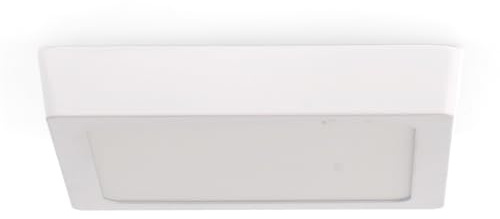 M Ledme - Panel de Superficie Serie Slim Cuadrado 12W, 1200lm, Luz Neutra (4500k). Lámpara de techo de interiores IP20. Ideal para Cocina, Dormitorio., Baño. Instalación sencilla, LM5251.