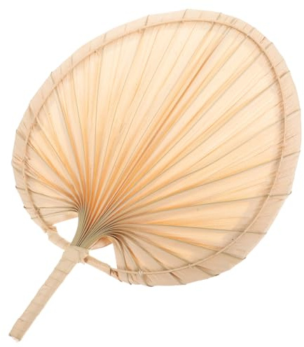 VALICLUD Abanico de Palma Mano Portátil para Verano y Fiesta Ligero y Decorativo para Hogar y Barbacoa Regalo Natural Artesanal