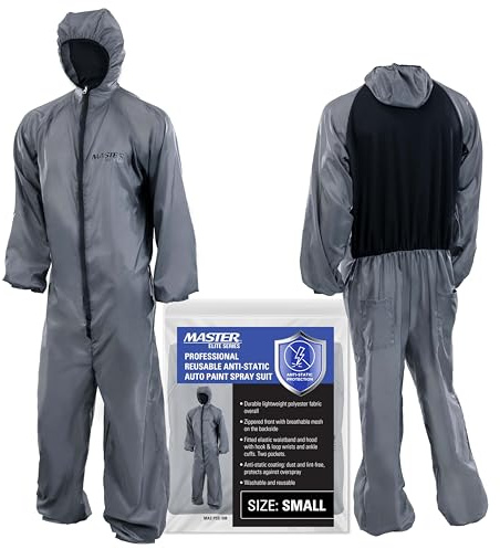 Master Elite Reusable Anti-Static Automotive Paint Suit (Large), Breathable