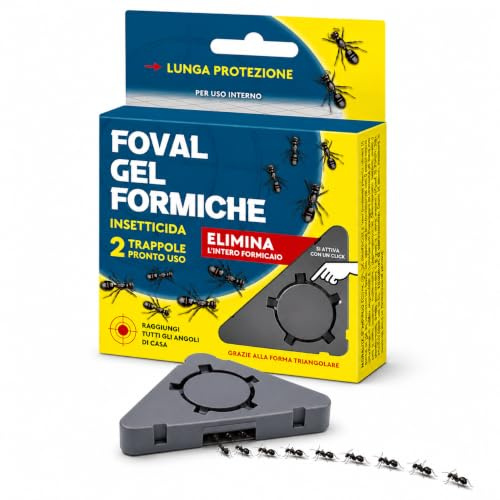 Set 2 Trappole per Formiche in Scatola Triangolare - Dispositivo di Monitoraggio per Interni ed Esterni - Esca Alimentare ad Alta Attrattività per Angoli Casa e Terrazzo (Formiche)