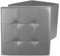 Home Deco Factory Scatola di Immagazzinaggio, Poliuretano, Grigio, 37.5 x 37.5 x 37.5 cm