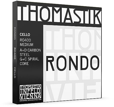 Thomastik-Infeld Rondo Cello Strings RO400, Set for Advanced and Pro Players – Multialloy A&D, Tungsten/Chrome G&C – Soloistic Power – Expressive Focus – Sonorous, Deep Sound - Made in Vienna