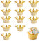12 Pc Corona Cake Topper, riutilizzabile torta corona decorativa Cake Topper, scintillante piccola corona accessori per la creazione di gioielli e artigianato (circa 1,35 x 2 cm)