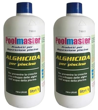 Newplast 2918, Alghicida Doppia Funzione per Acqua Piscina, Efficiente Pulizia e Manutenzione, Flacone 1 lt (2)