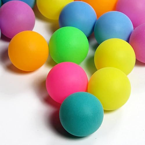 Yueser Tischtennisbälle Bunt, Tischtennisbälle, 60 Stück 40mm Ping Pong Bälle, Tischtennisball, Tischtennis Bälle, Tischtennisbälle Outdoor Table Tennis Balls Tombola Bälles für Bällebad Mischfarben