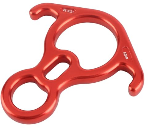 RiToEasysports Anillo de Descenso de Escalada, Descensor de 8 Cuerdas Figura de Rescate de 50 KN Dispositivo de Aseguramiento de Descensor 8 Equipo de Rescate de Escalada Adecuado para
