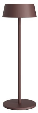 K-Bright 32.5cm Lampada da tavolo, Protezione IP54 Lampada Led Ricaricabile senza fili, Adatto A Cena, Lettura, Camera, Giardino E Tanto In Piu (Rosso ruggine)