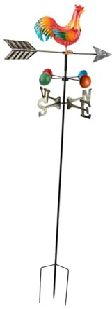Fenteer Segnavento con Ornamento a Forma di Gallo, Decorativo per Prato E Cortile, Resistente