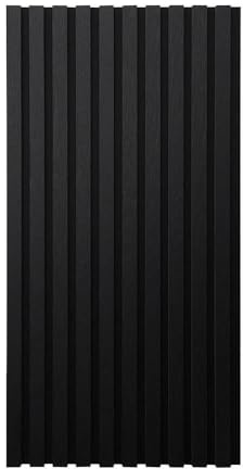 Home Deluxe Akustikpaneel SONIC Deep Black - 80 x 40 cm 6 x Paneele I Holz Akustikpaneele Wandpaneel Akustik Paneel Paneel MDF Wandverkleidung Akustikfilz Optik