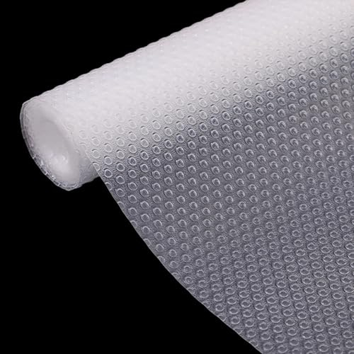 Tappetino da cucina per cassetti, 60 x 500 cm, trasparente, antiscivolo, ritagliabile, impermeabile, per scaffali, armadi, cassetti, frigorifero