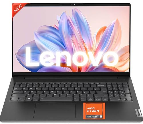 Lenovo Notebook aziendale FHD V15 da 15,6 | Modello 2025/2026 | Processore AMD Ryzen serie 5 7000 ad alte prestazioni | 16 GB di RAM | SSD PCIe da 1 TB | Wi-Fi 6 | Ethernet RJ-45 | Windows 11