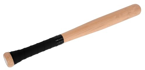 Healvian Mazza da Baseball in Legno Massiccio 54 CM Logo e Manico Nastro Bastone da Allenamento Portatile per Baseball Sportivo Adatta per Ragazzi e Adulti negli Allenamenti All’Aperto