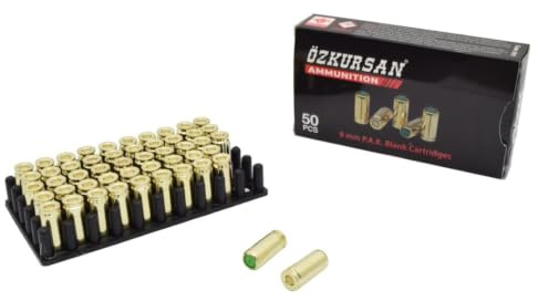 AirsoftManiacs Cartuchos Fogueo 9 mm PAK Özkursan, Caja 50 Unidades