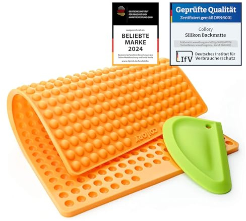 Collory Mini halvklot (1 cm) silikonbakmatta och degskrapa, set för tillverkning av hundkex och hundgodis, DIY, kattgodis, värmebeständig och non-stick, livsmedelssäker, BPA-fri