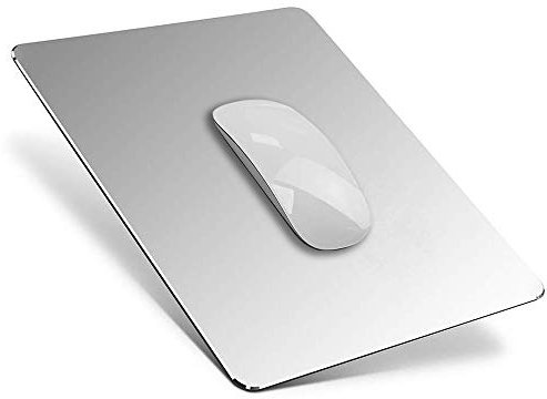 YiYunTE Alfombrilla de Ratón Aluminio Gaming PC Alfombrilla para Ratón Metalica Mouse Pad con Base PU Goma Impermeable Cojín de Ratón Lavable Antideslizante Mousepad para Ordenador Portátil Oficina