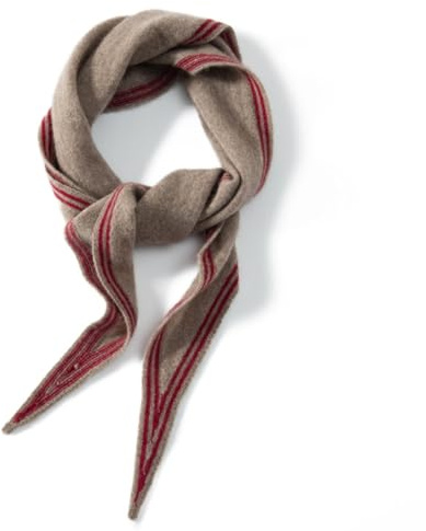 ThiCc Knitted Triangle Scarf for Women - Minimalist Cashmere Shawl Versatile Neck Warmer Cozy Headscarf Elegant 2-in-1 Neck Wrap Stylish Neckerchief Old Money Aesthetic (Brown)