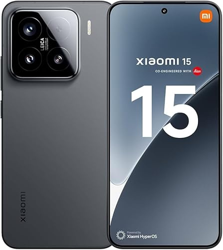 Xiaomi 15 Smartphone, 12+512GB, Black, 50MP Leica main camera, 5240mAh battery, 90W HyperCharge, HyperAI (No power adapter included)
