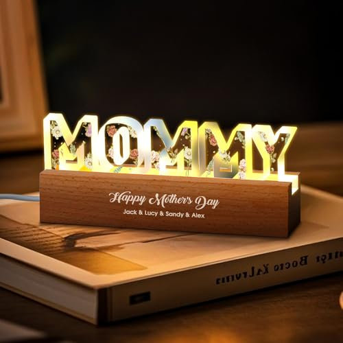 VEELU Geschenke zum Muttertag für Mama, Oma, Erst Mama Jetzt Oma Personalisiertes Puzzle Schild Holzplakette, Individuelle Geschenke für Mama, Geburtstagsgeschenke für Mama, Oma