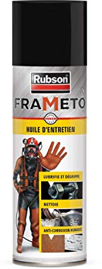 RUBSON Frameto huile d'entretien pour lubrifier, dégripper et protéger les métaux- Lubrifiant et dégrippant en spray 200ml- transparent