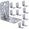 LLB Angle Corner Brackets for Wood 70 x 70 x 55 x 1,5mm Pack of 10 - Galvanised Heavy Duty Steel L Braces with Maximum Load Capacity of 265kg and Zinc Coated Metal Joist Sheet