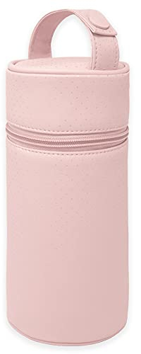 Duffi Baby Borsa termica porta biberon in similpelle per bebè, calda e fredda, con cerniera e manico, facile da pulire